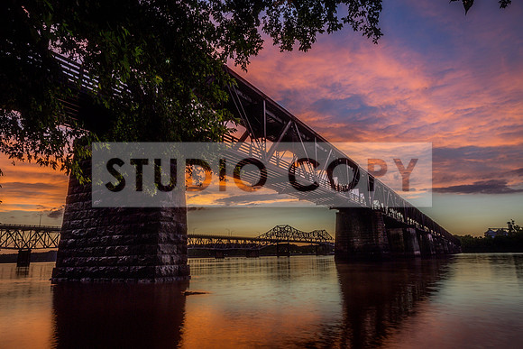 Rail Road Bridge Sunset
